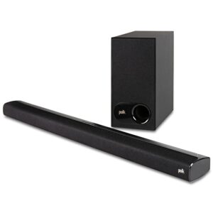 Polk Audio Signa S2 Sound Bar for Smart TV with Subwoofer, Wireless – Exclusive VoiceAdjust Technology, Ultra-Slim Design, Works with 4K & HD TVs, HDMI & Optical, Bluetooth, Wireless Streaming