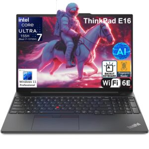 Lenovo ThinkPad E16 Gen 2 16" FHD+ Business AI Laptop Computer, Intel 16-Core Ultra 7 155H (Beat Ultra 7 255U), Arc Graphics, 64GB DDR5, 2TB PCIe SSD, WiFi 6E, Backlit KB, FR, Windows 11 Pro, AZ-XUT