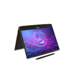 MSI Summit 13 AI+ Evo (2024) 13.3" FHD+ Professional Laptop: Intel Core Ultra 7-258V, ARC Graphics, 32GB LPDDR5X, 1TB NVMe SSD, Thunderbolt 4, Win 11 Pro: Ink Black A2VMTG-012US