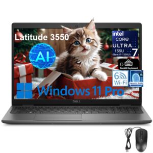 Dell Latitude 3550 15 15.6" FHD Laptop Computer, Intel 12-Core Ultra 7 155U (Beat i7-1355U), 64GB DDR5 RAM, 2TB PCIe SSD, WiFi 6, Bluetooth 5.3, Backlit Keyboard, Fingerprint Reader, Windows 11 Pro