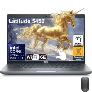 Dell Latitude 14 5450 14" Touchscreen FHD Business Laptop Computer, Intel Ultra 7 155U (Beat i7-1355U), 64GB DDR5 RAM, 2TB PCIe SSD, WiFi 6E, Backlit Keyboard, Fingerprint Reader, Windows 11 Pro